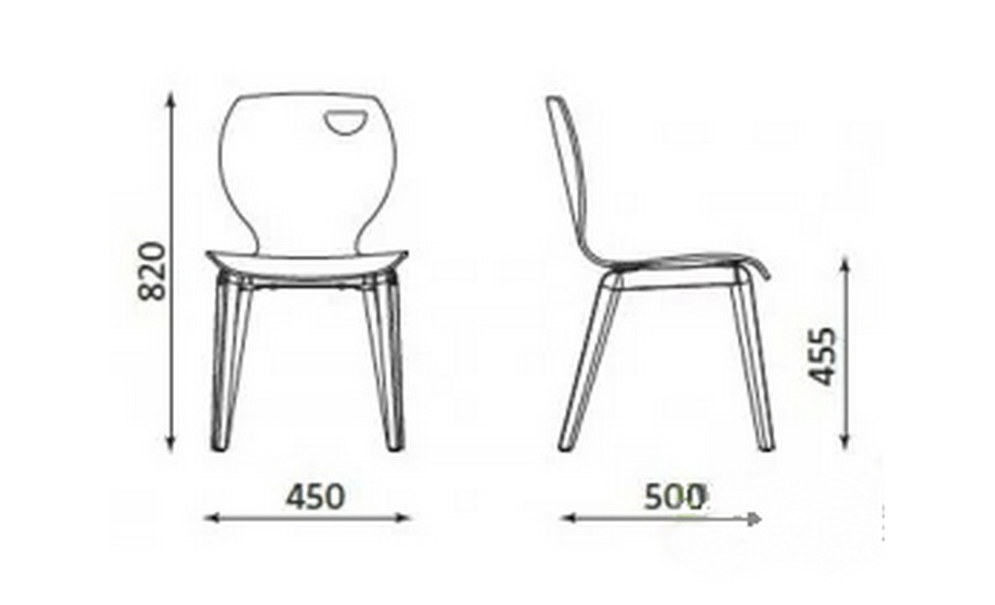 Wymiary krzesła Cafe IV